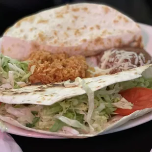Chicken quesadilla dinner