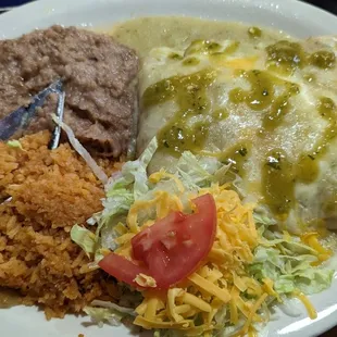 a plate of mexican food
