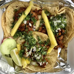 a plate of tacos