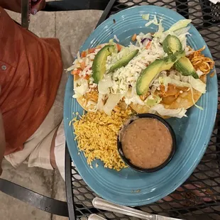 Chicken tinga tostadas