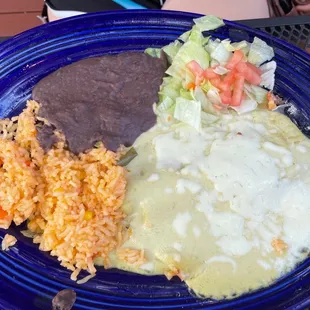 2 Enchilada plate with sour creme sauce