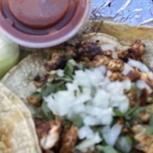 Chicken street tacos