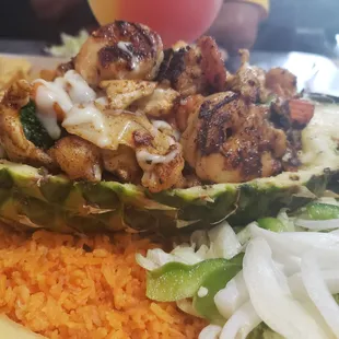 Yum in a pineapple