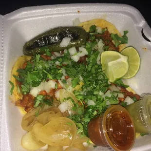 a container of mexican food