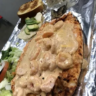 Huachinango relleno de camarón