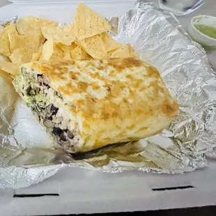 Asada burrito half!