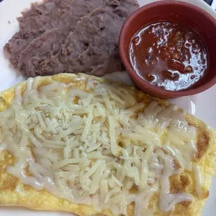 Cheesy omelette (secret menu)