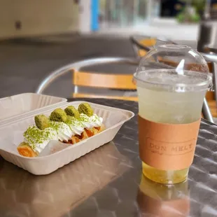 matcha croffle &amp; grapeade