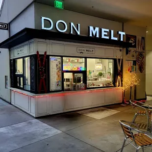 the outside of a donut shop