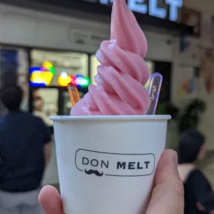 Strawberry soft serve