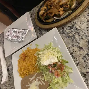 Chicken fajita platter