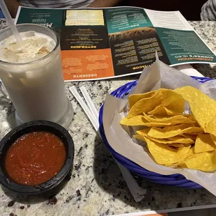 Chips and Salsa + Horchata