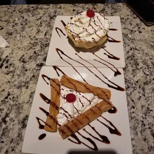 Fried ice cream &amp; churros