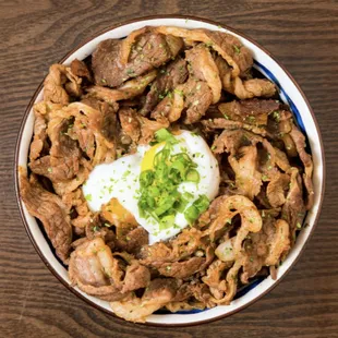 Gyu don with onsen tama