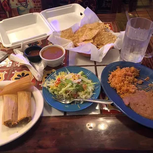 a table full of food