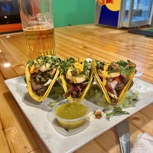 Surf and turf tacos
