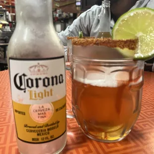 I love that when you order a corona, they give you a chilled glass with a Tajin rim and the best lime I&apos;ve had in a restaurant probably ever