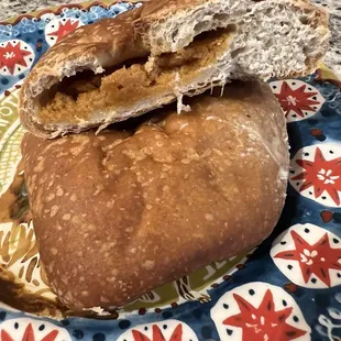 Filled with sweet potato (pumpkin?) paste