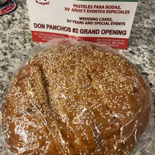 Pan de Feria (or fiesta). Super soft &amp; moist subtly sweet bread dotted with walnuts = super good!