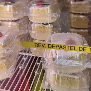 Cake slices, tres leches