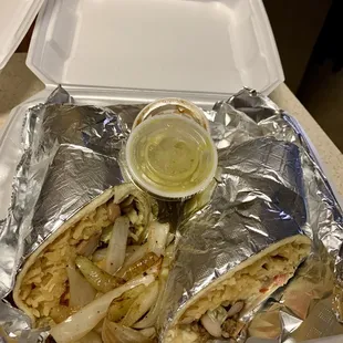 Steak burrito