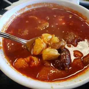 Menudo was fresh and lots of flavor