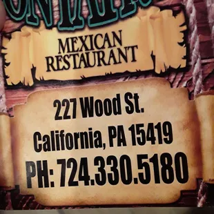 a sign for a mexican restaurant