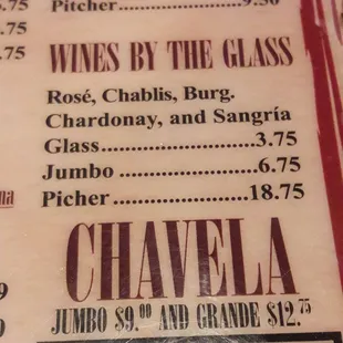 One Picher of Sangria please!  Slight misprint on the menu.  I don't care.  Price is right.