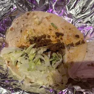 Beef Taco .. flavorful.. NOT RUNNY