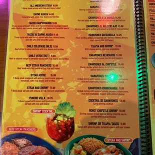 menu, sushi and sashimi