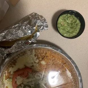 Small guac on side