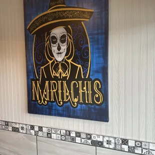 festive art in the lobby