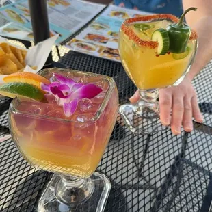 House made specialty drinks on the patio!