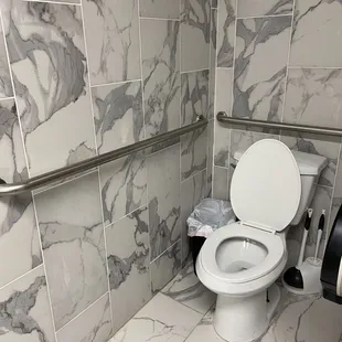 I like how the bathroom is handicap friendly and clean!