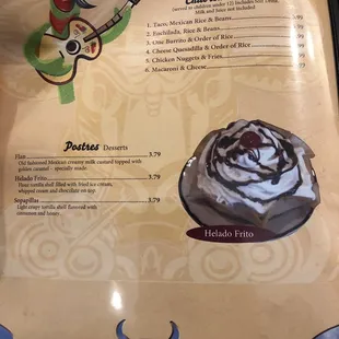 a menu for a mexican restaurant