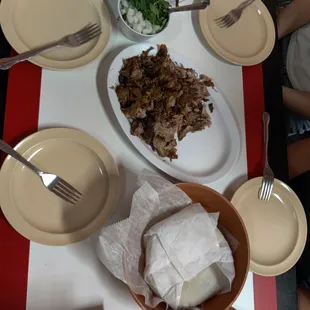 1 lb carnitas was almost enough for 4 of us