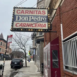 carnitas don pedro carnecia sign