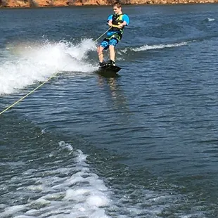 Brother waking boarding!