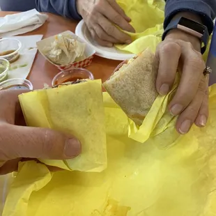 Really small breakfast burrito!!! I could not believe it! Like a kids breakfast burrito.