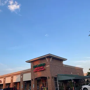 the front of the restaurant