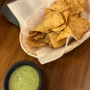 Chips and Salsa for the table (complementary)