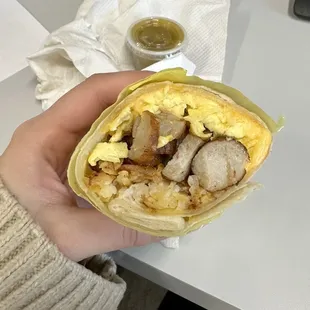 Breakfast Burrito with sausage