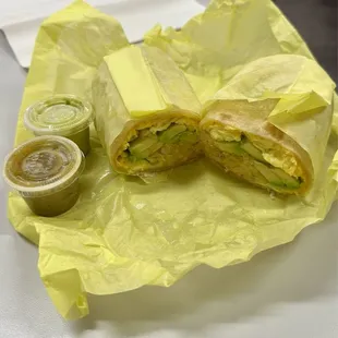 Breakfast Burrito with avocado