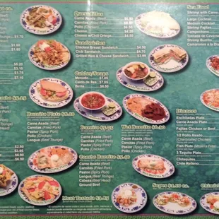 Menu, side 1.