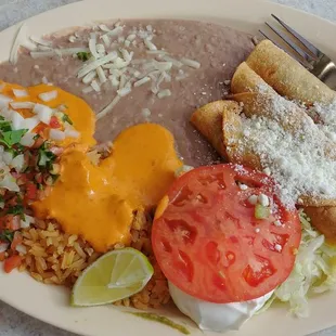 Taquitos plate. Amazing.