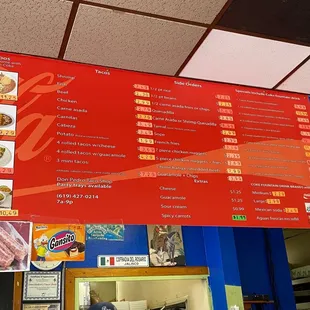 Here are some better photos of the menu. There are too many people taking photos with a potato camera on here.