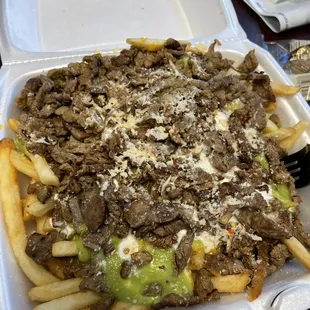 Carne asada fríes
