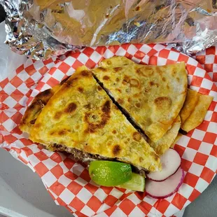 The birria quesadilla. Crispy deliciousness!