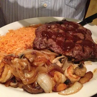 Ribeye steak about $12! Wow! Huge!