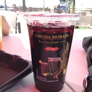 a drink in a plastic cup